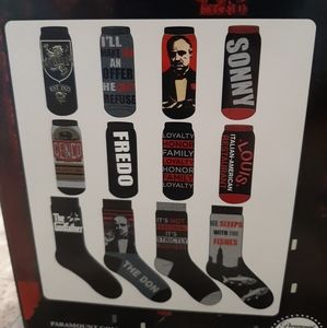 New! The Godfather 12 Days Of Socks. 8 Pair Low Cut 4 Pair Crew. Size 6 - 12.